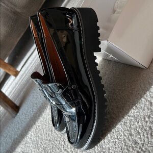 NWOB Franco Sarto Glossy Black Women’s Slip-On Loafers